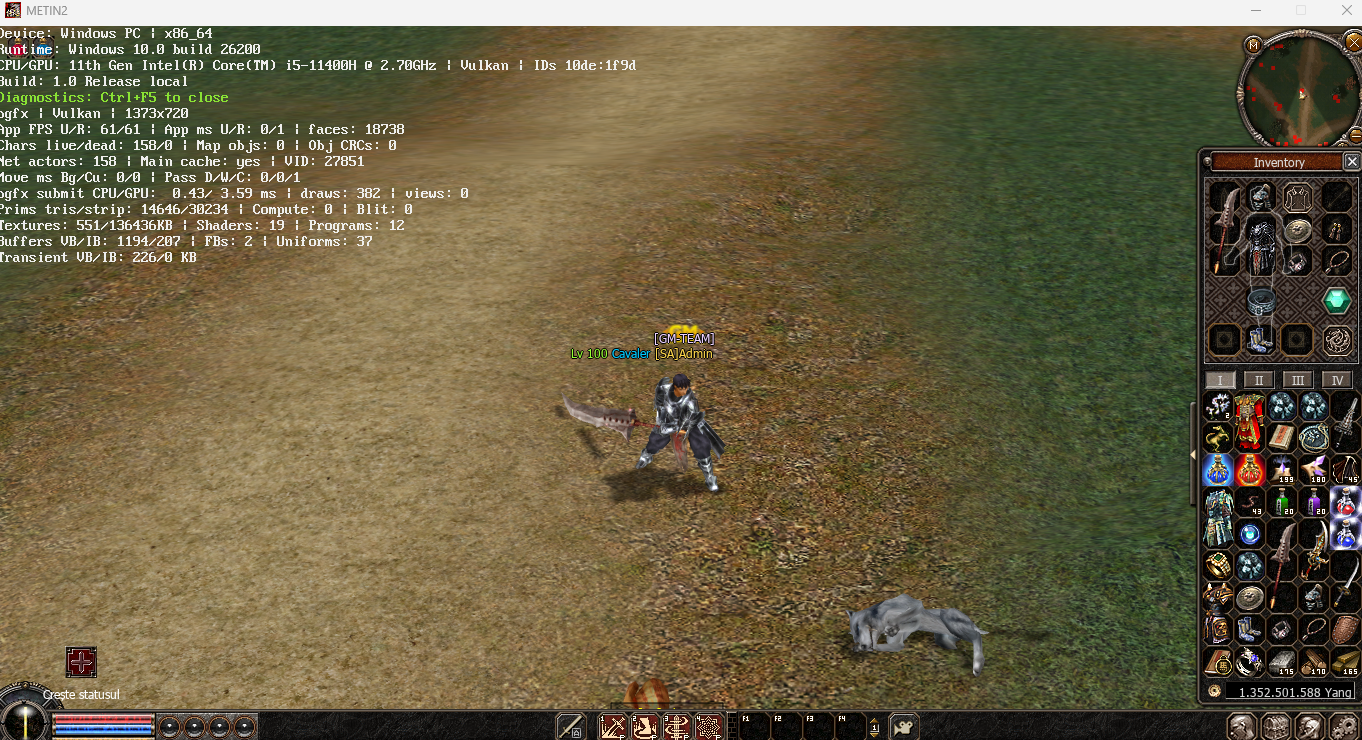 PC build with renderer diagnostics